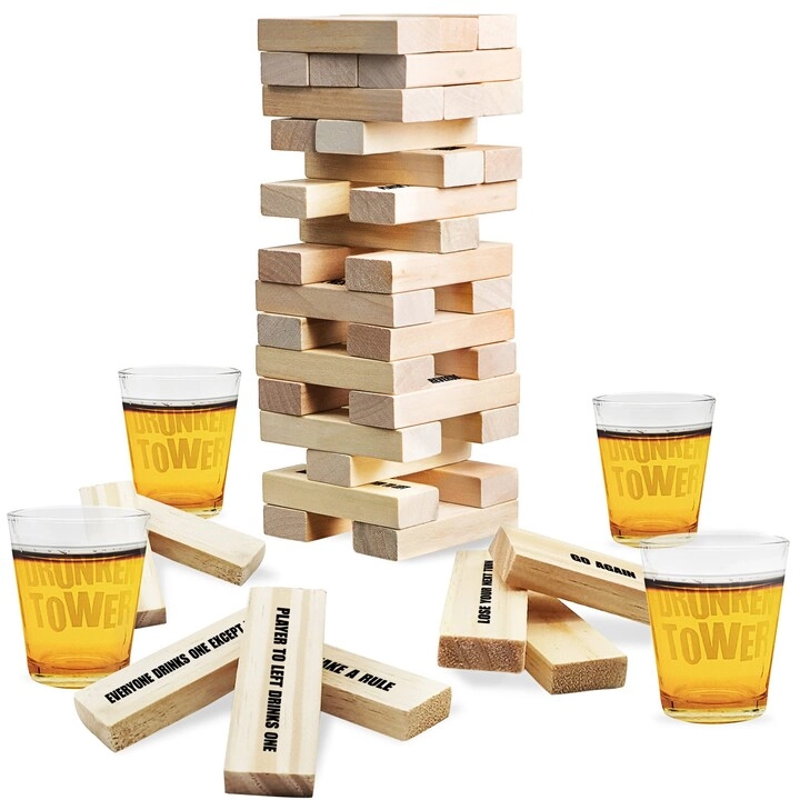 ArtCreativity Tumbling Tower - 60 wooden blocks 21+