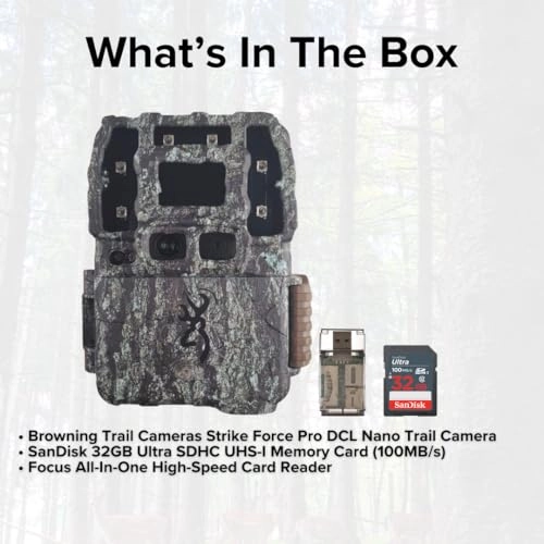 Strike Force Pro DCL Nano - 26MP + 32GB Ultra SDHC UHS-I Memory Card + All-In-One High Speed Card Reader