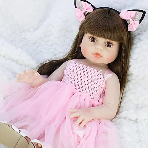 Reborn Baby Doll - 22 Inch Vinyl Brown Eyes