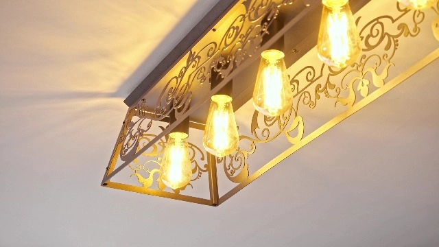 Metal Caged Ceiling Light - Dimmable