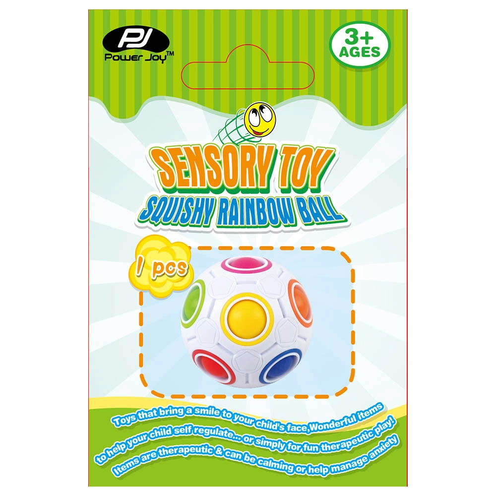 Sensory Toy Squishy Rainbow Ball - 3 +
