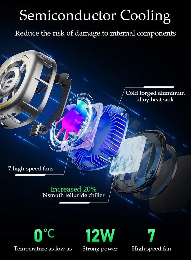 Phone Cooler - RGB Ring Light Semiconductor Cooling