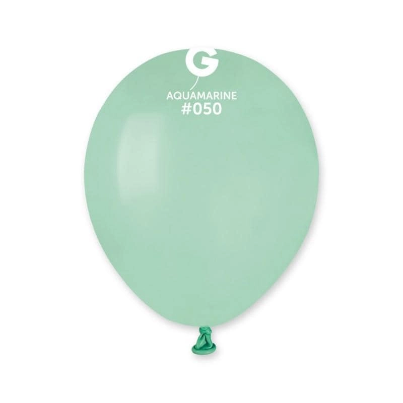 Gemar Round Balloon - 5in Aquamarine Latex