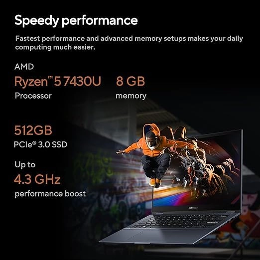 Vivobook S TN3402YA-LZ327W - 14'' Ryzen 5-7430U 8GB DDR4 512GB SSD