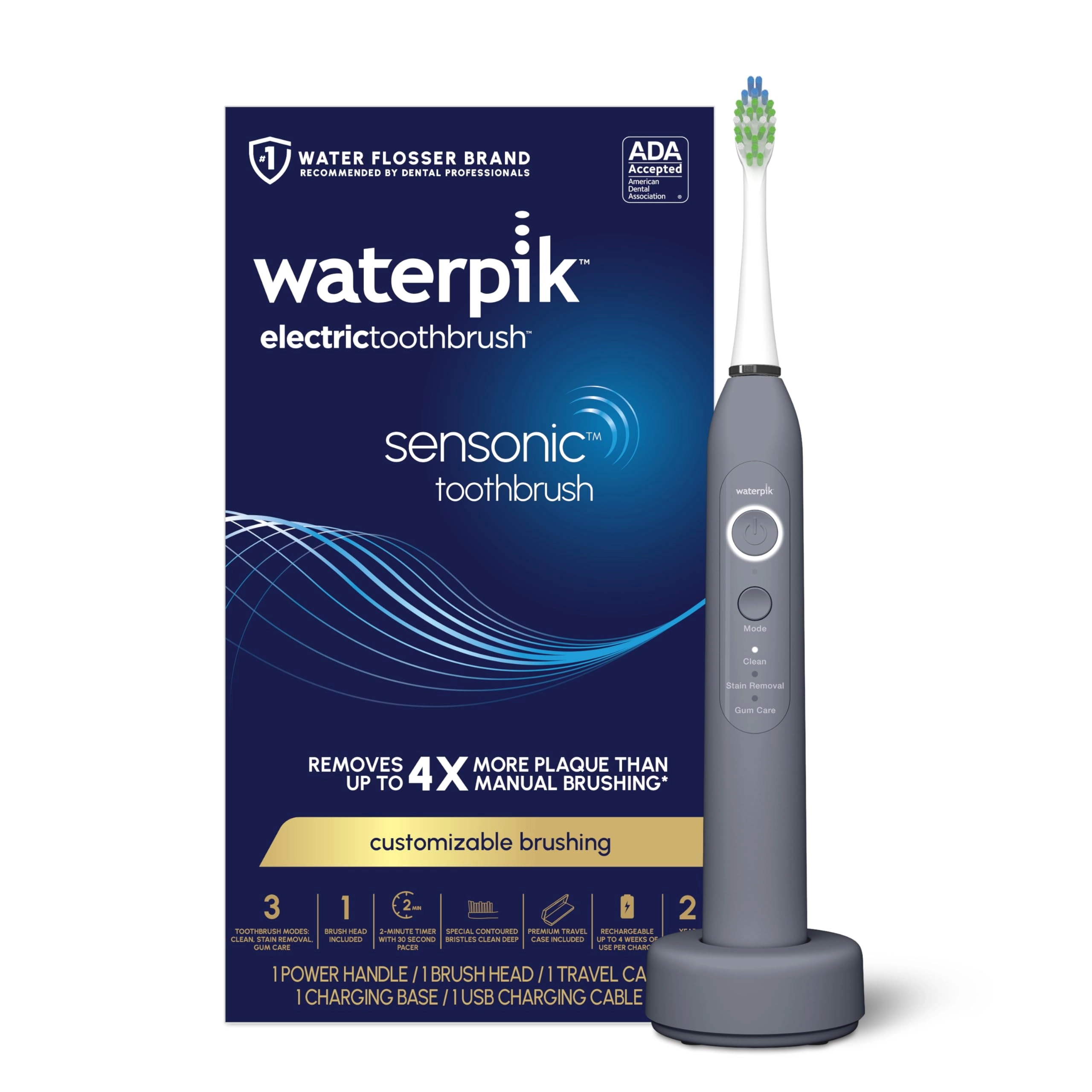 Waterpik Sensonic - Rechargeable 3 Modes Gray