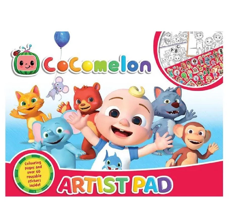 Alligator Cocomelon Reusable Sticker Pad 60 pcs