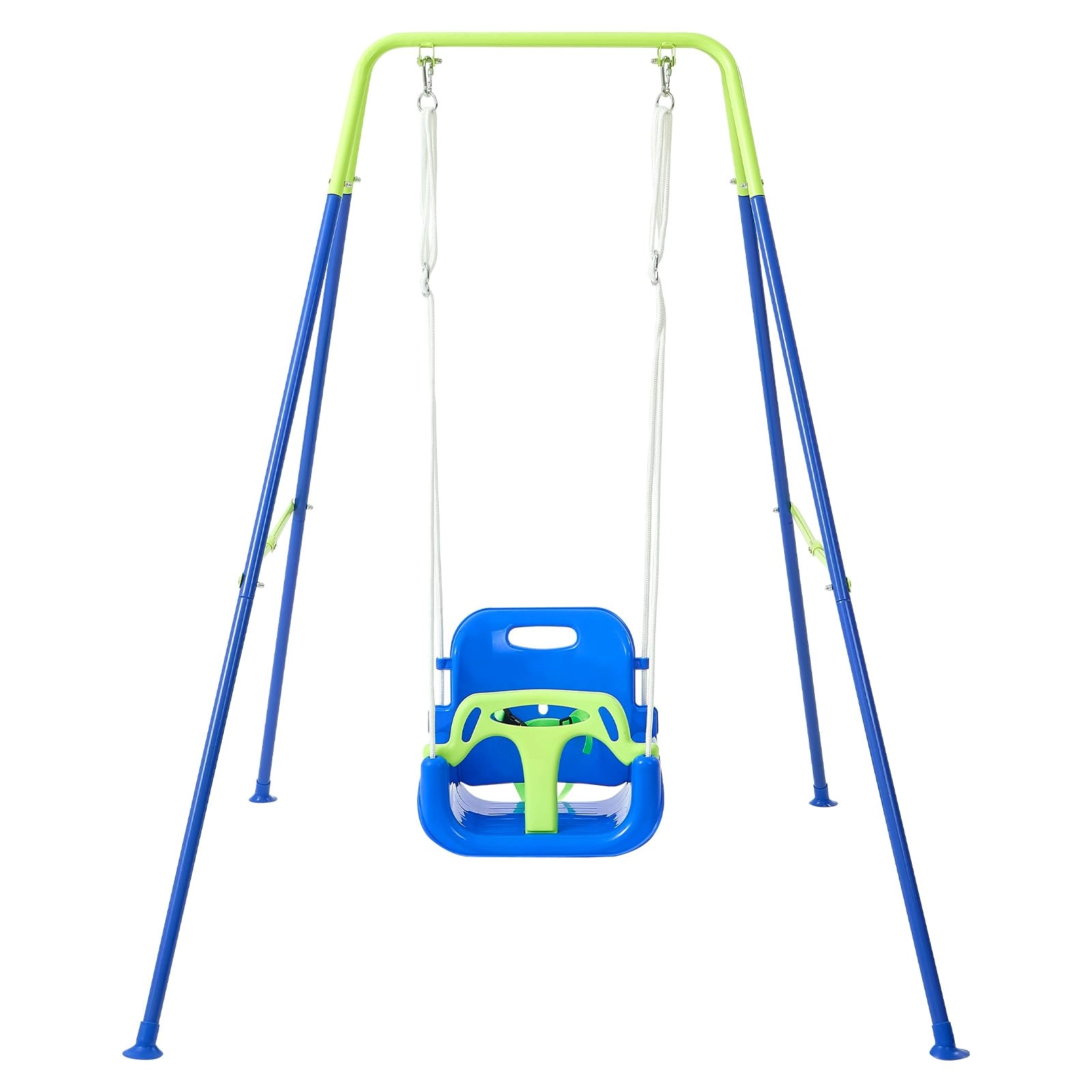 Pingxiangxian qiyang ertongwanjuchang 3-in-1 Swing Set - for Toddlers 4 Sandbags Bluegreen