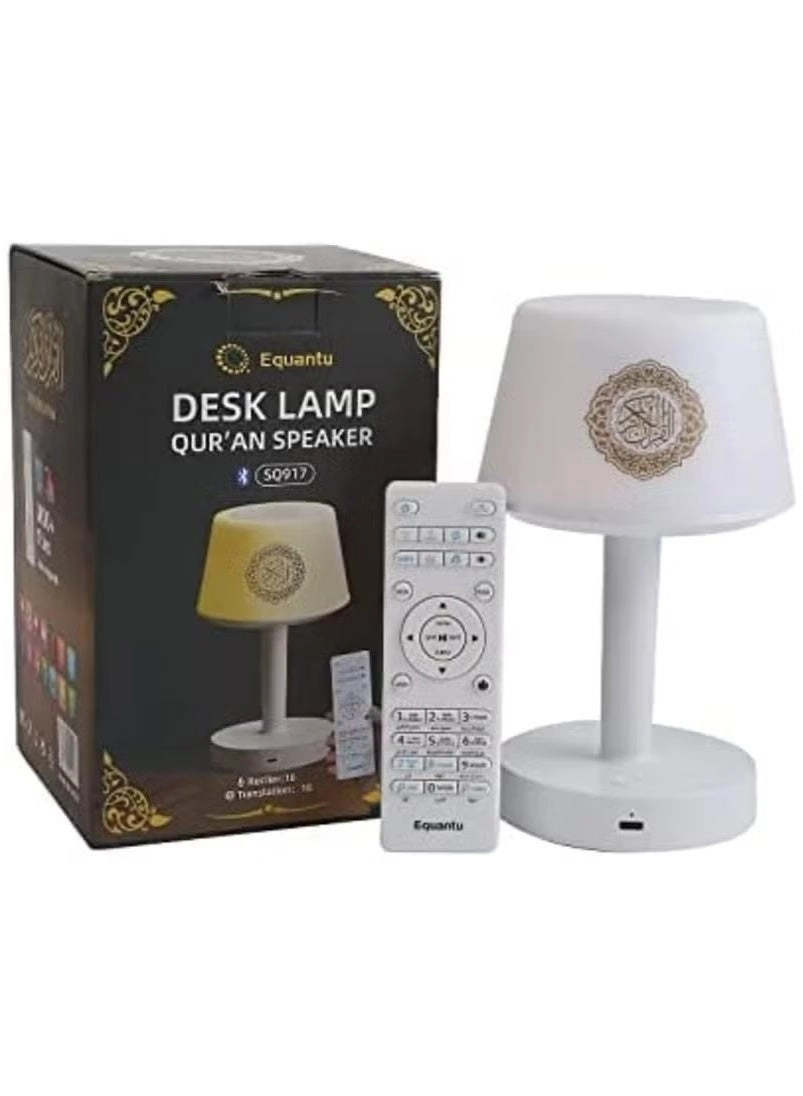 GENNEXT Quran Smart Touch LED Desk Lamp - Bluetooth Speaker Remote Rechargeable