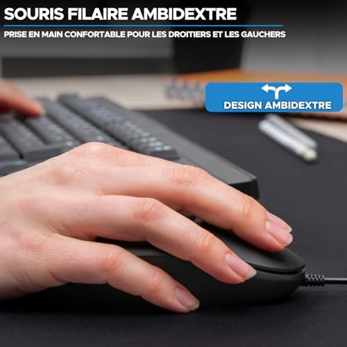 Office 20 Ultra Compact Ambidextrous Mouse - USB