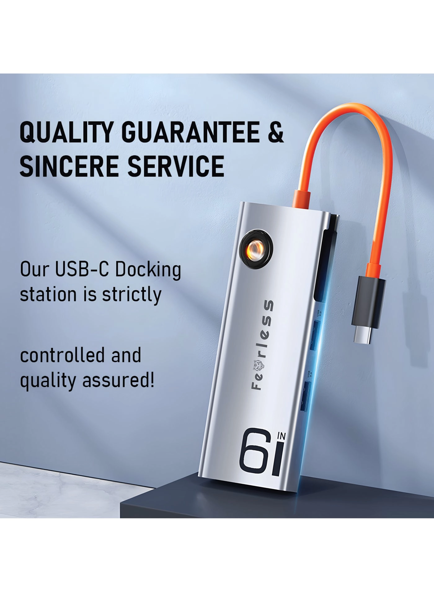 6 in 1 Docking Station - 100W PD 4K30Hz HDMI Gigabit Ethernet