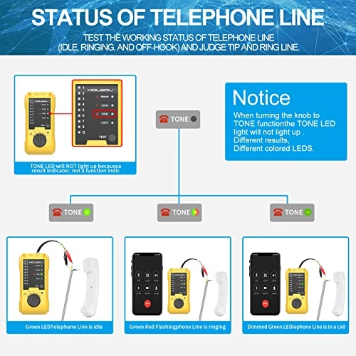 Network Cable Tester - RJ11 RJ45 Telephone Line Test