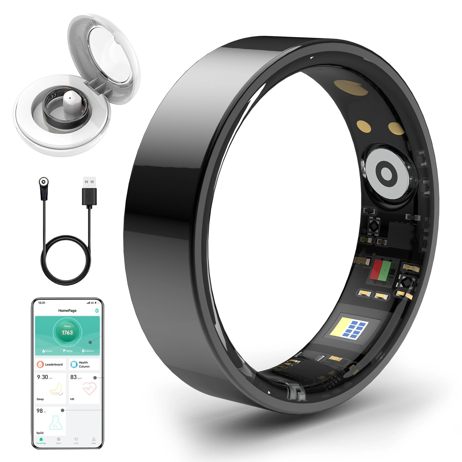 Smart Ring Pro - 8 Sport Modes Heart Rate Blood Oxygen