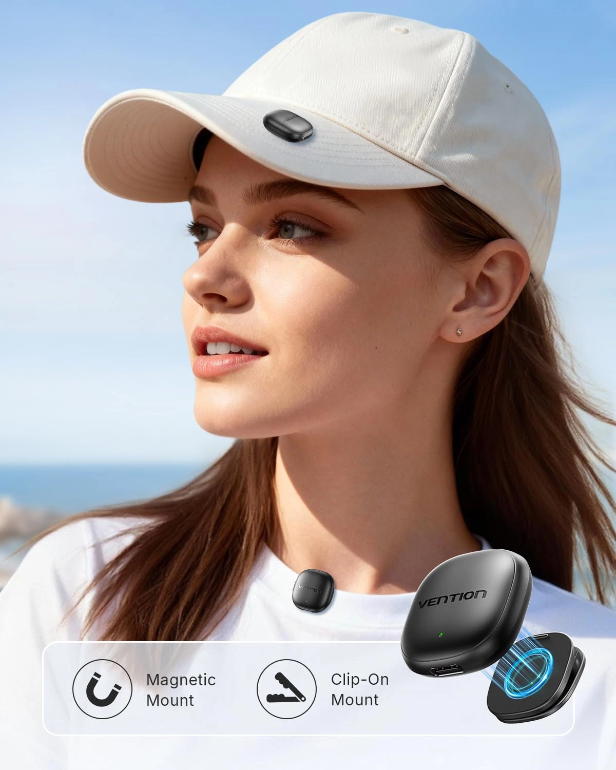 Mini Wireless Lavalier Microphone - Two Transmitters & One Receiver 2.4GHz