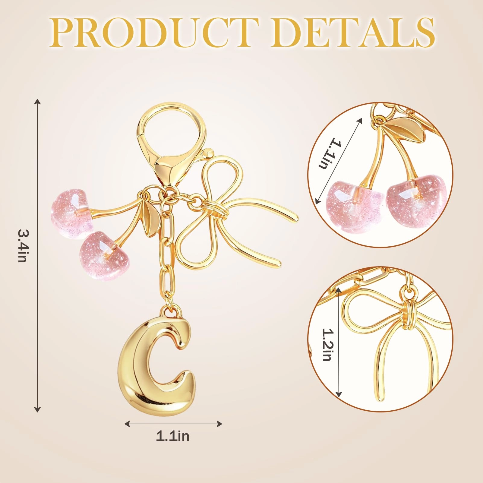Initial P Keychain - Letter