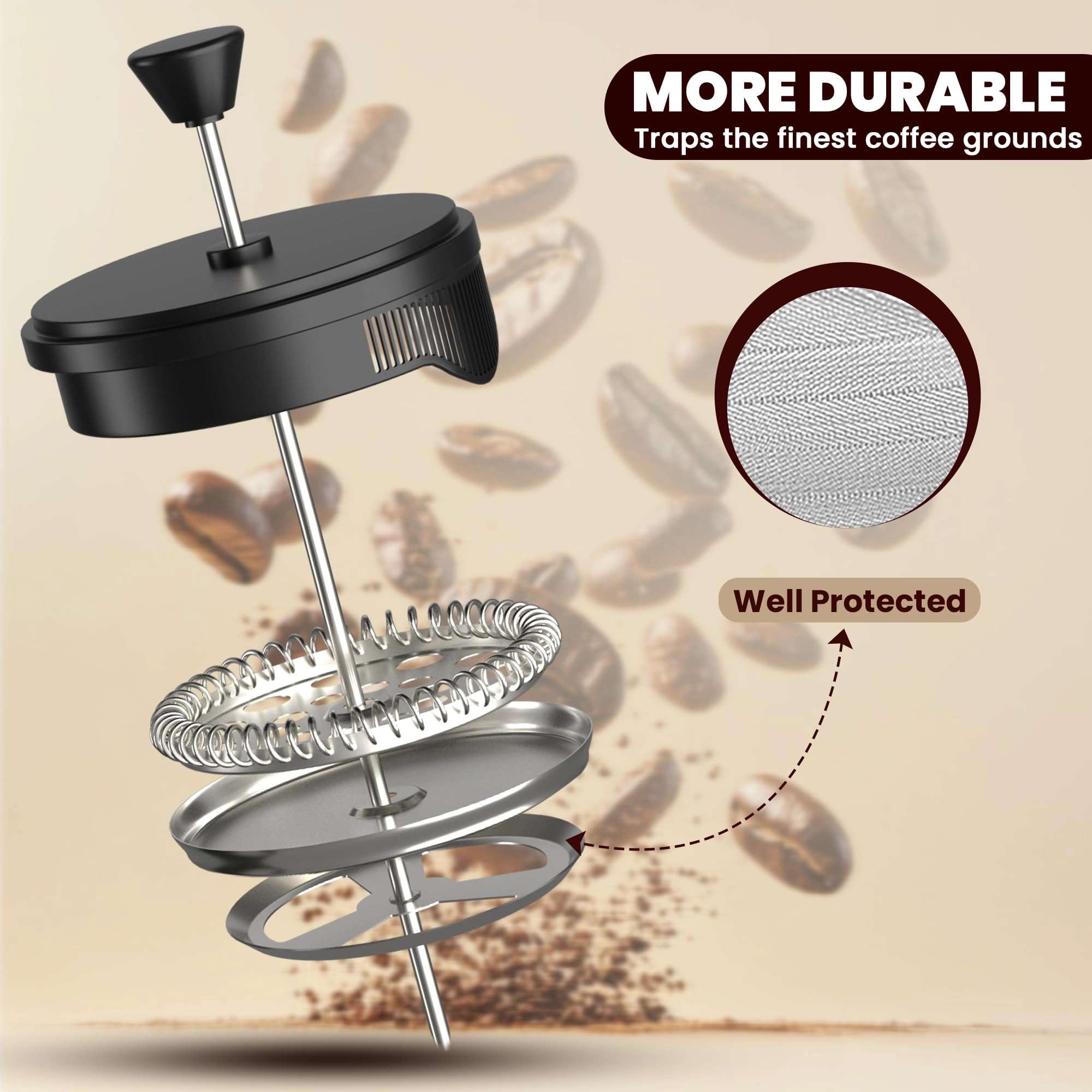 French Press - 34 Oz Borosilicate Glass