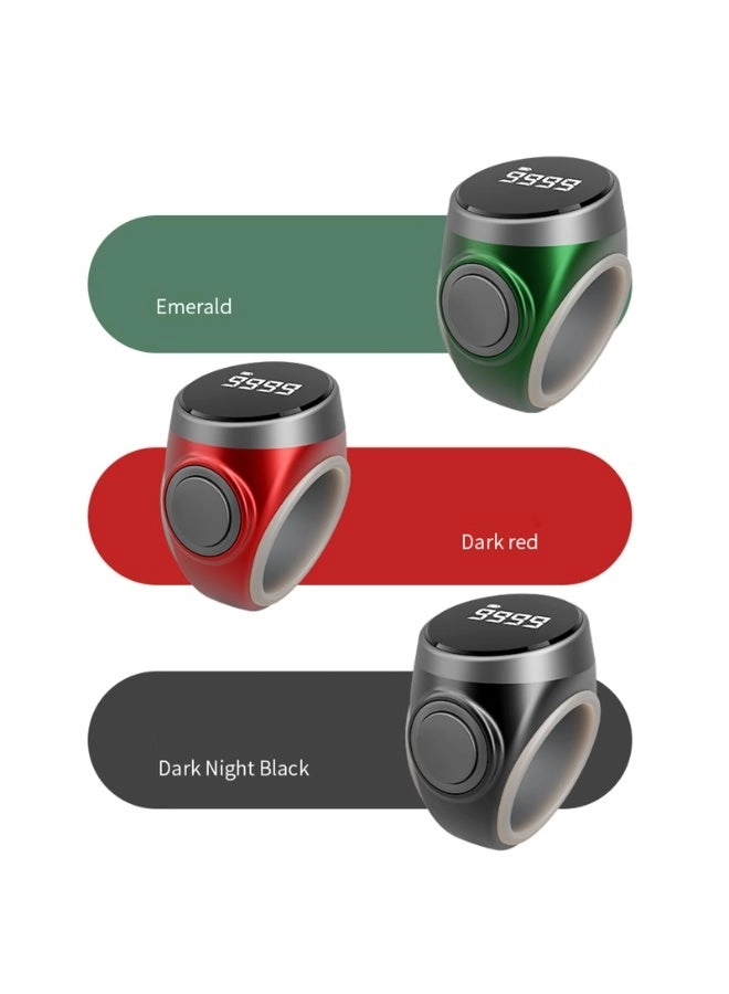 Rosary Ring - OLED Display Prayer Time Reminder Burgundy