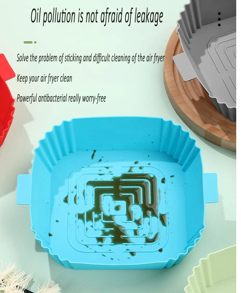 Air Fryer Silicone Pot Square Liners - 2 Cups