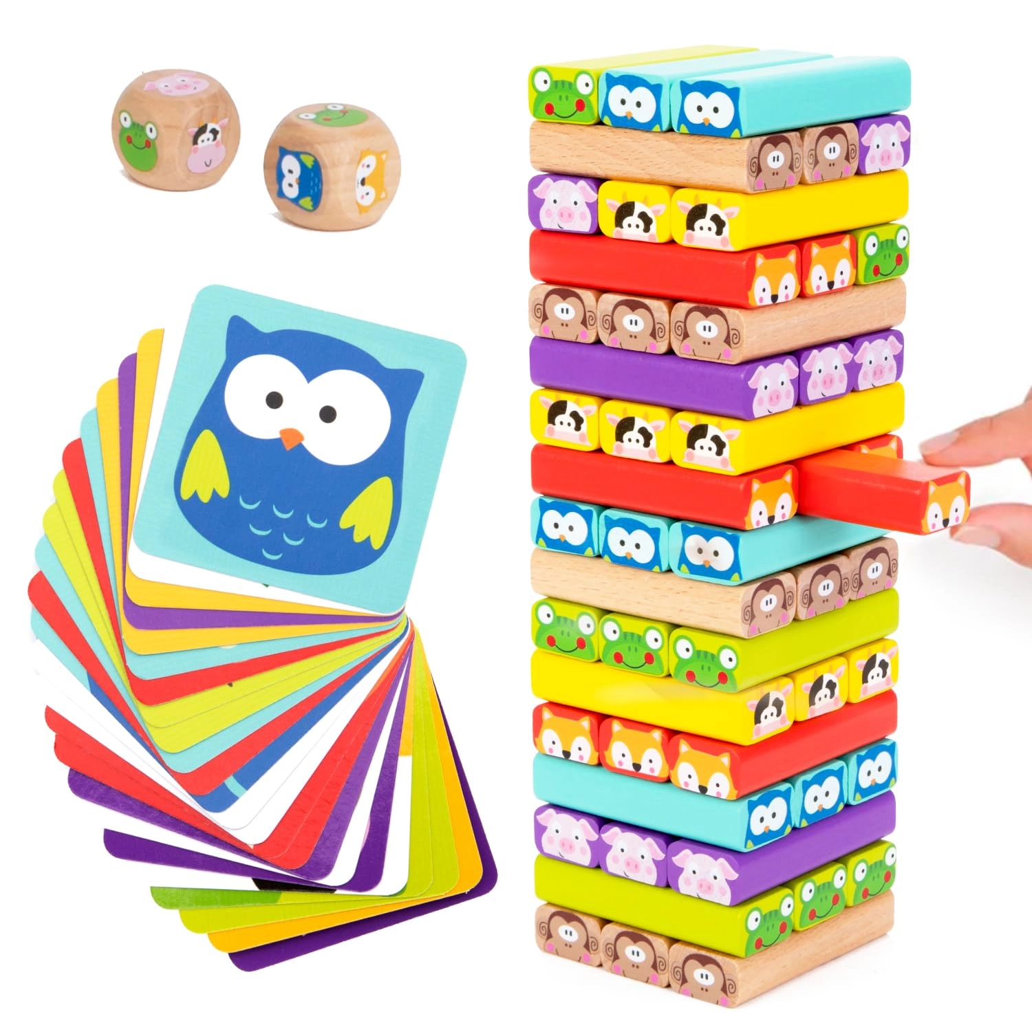 Nene Toys Wobble Tower - 3 years+ 52 pieces