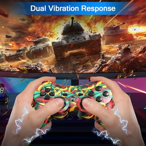 Wireless Controller for PS3 - Black White 2 Pack