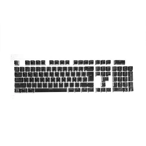 106 Key Faint Translucent ABS Keycaps - Black Backlit