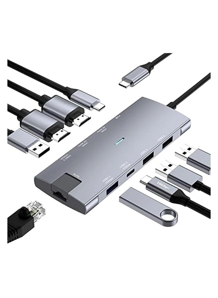 USB C Hub - USB-C MacBook Pro/Air iPad Pro M2 M1,XPS,Chromebook