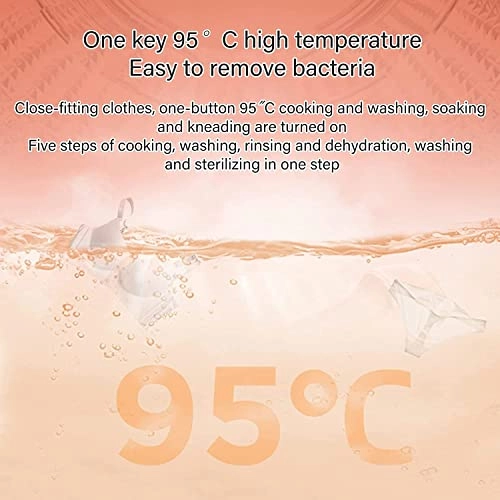 XHTONGSH غسالة محمولة، غسالة واحده كامله الاوتوماتيكية ميني حجض غسالة صغیرة، تحكم ذكي، غسيل غسيل و‌سرد مجفف، درجة حرارة متغيرة السعرة (Color : White)