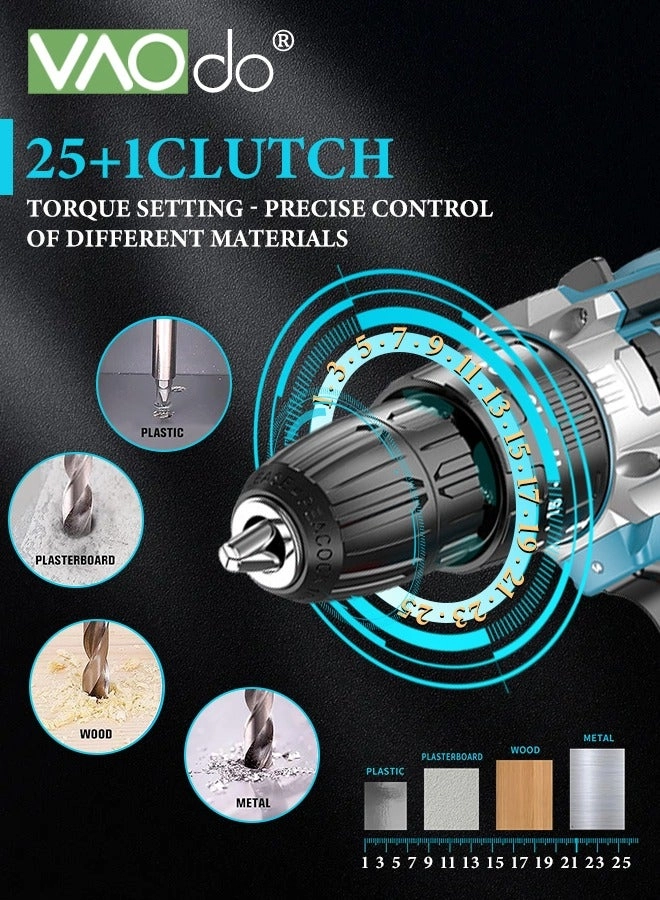Cordless Drill - 24V 2 piece(s) 25+1 Torque Settings