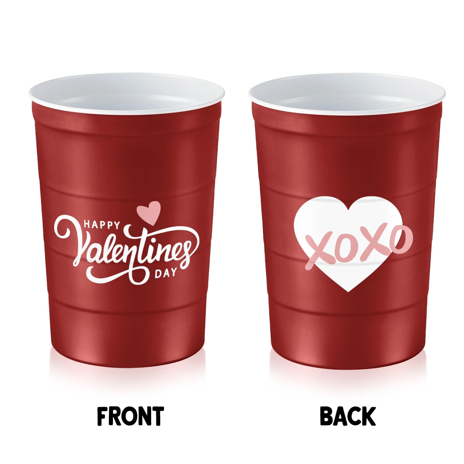 Happy Valentine's Day Party Cups - 12 pcs