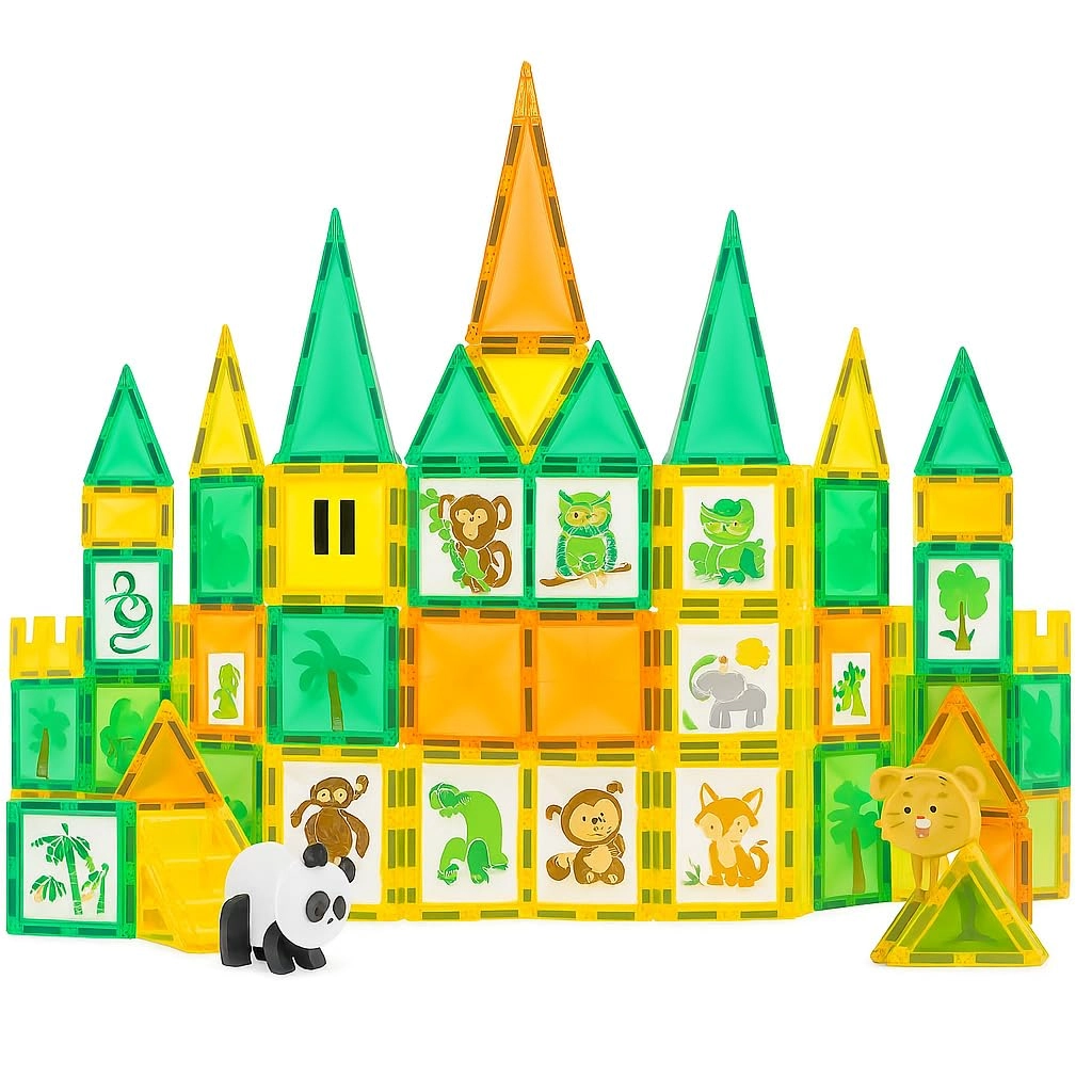 Fits4Kids Magnetic Building Blocks - Jungle 47pcs