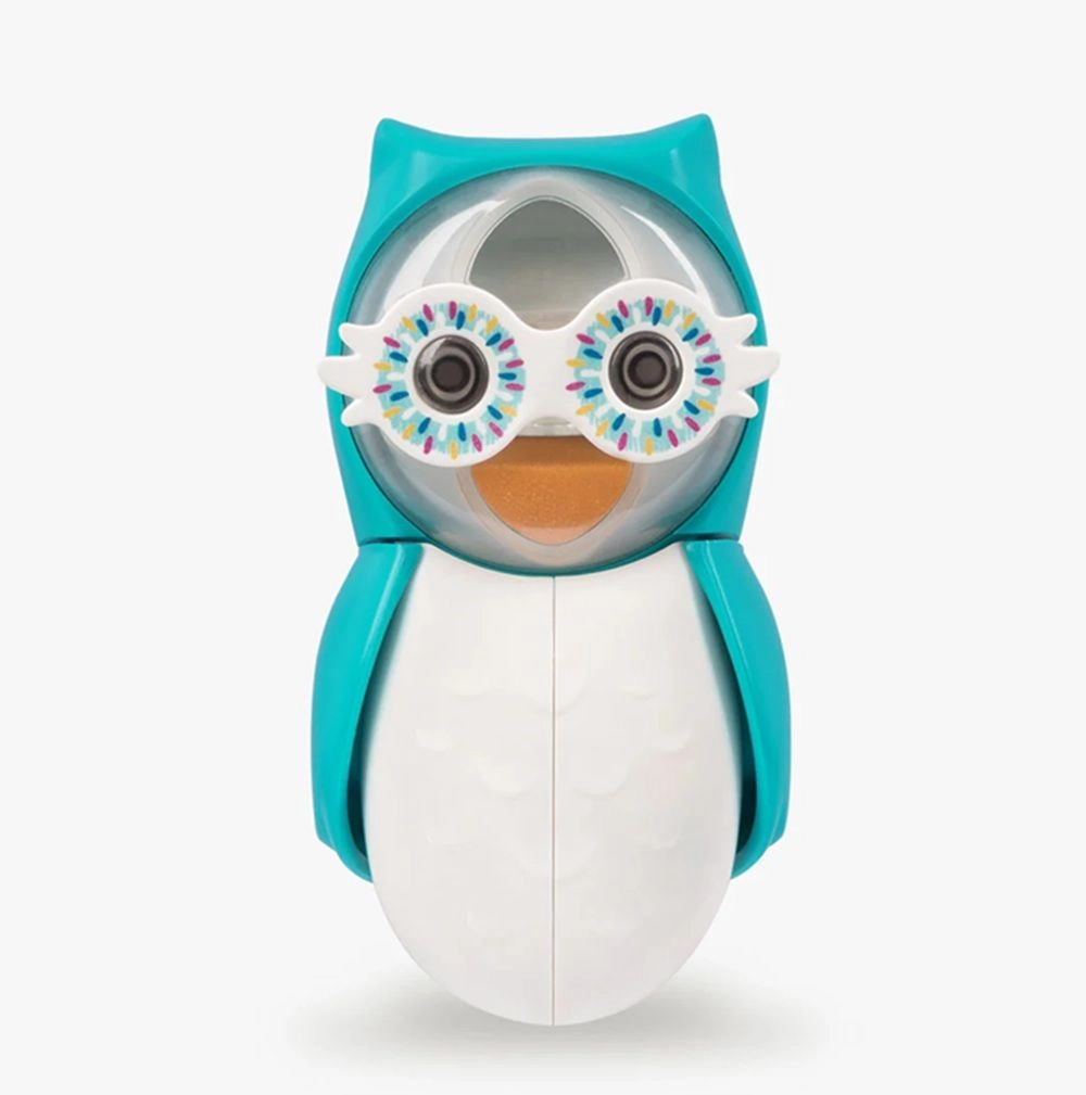 Owl Smarty Toothbrush Holder With Timer - Light Blue 3+