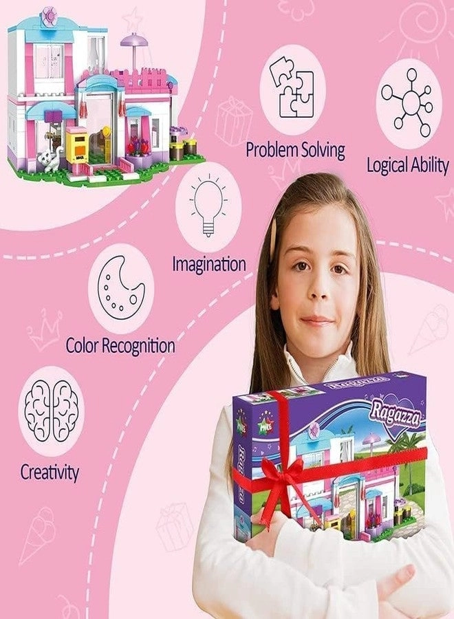 Kids Building Blocks - Pink Beach Villa Swing