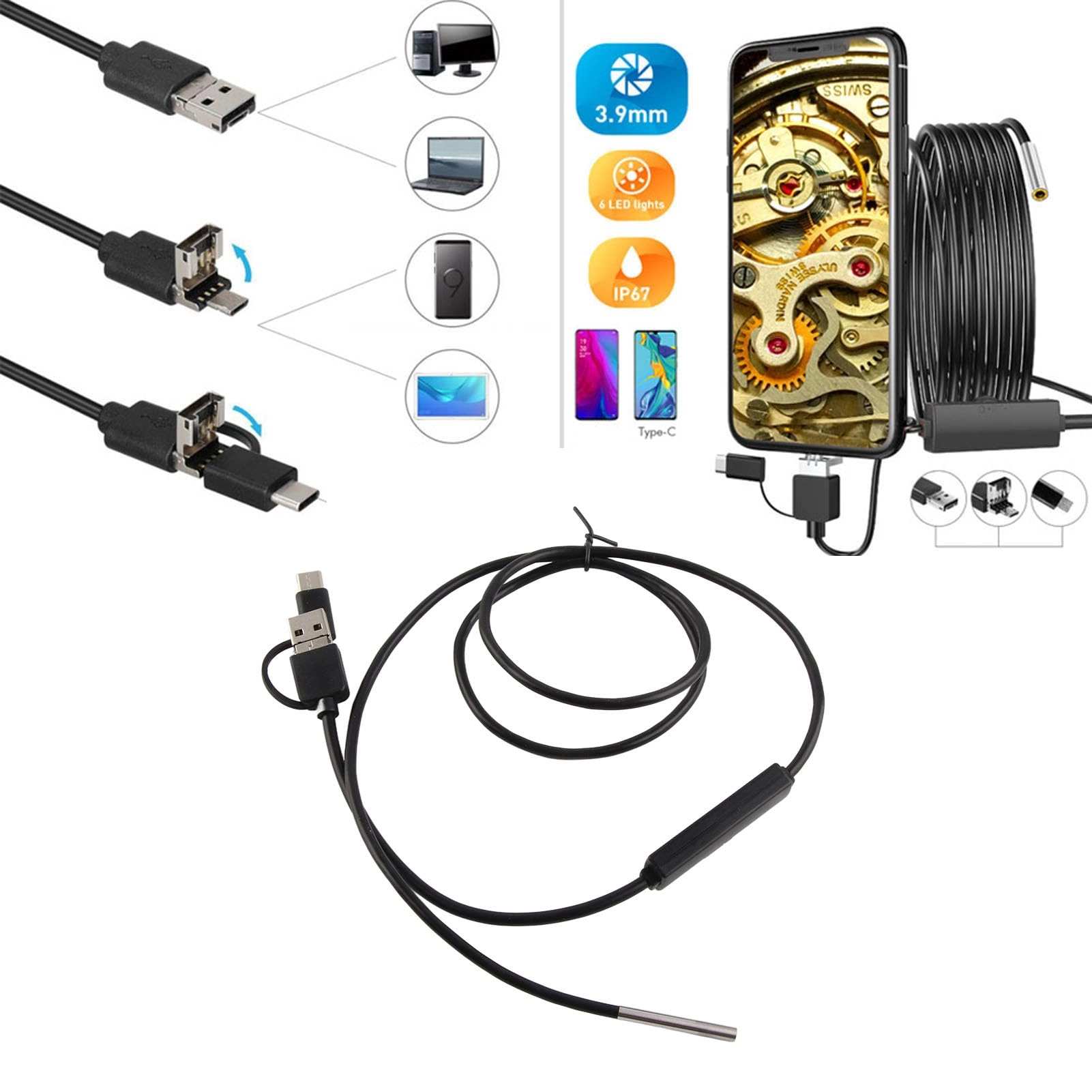 USB Endoscope - 3.9mm 3.5m