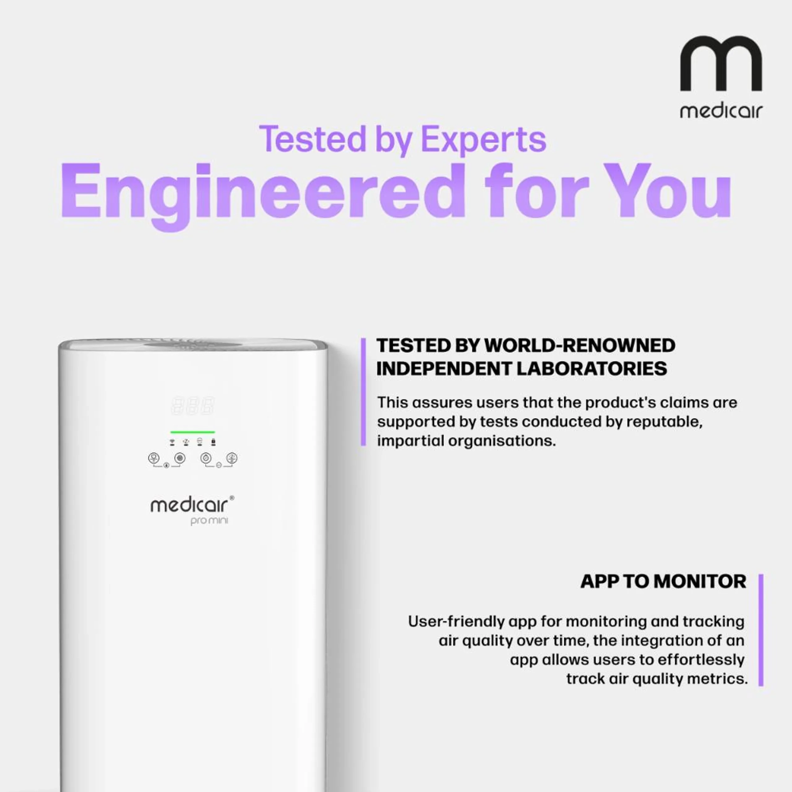 Pro Mini - HEPA H14 CADR 400m³