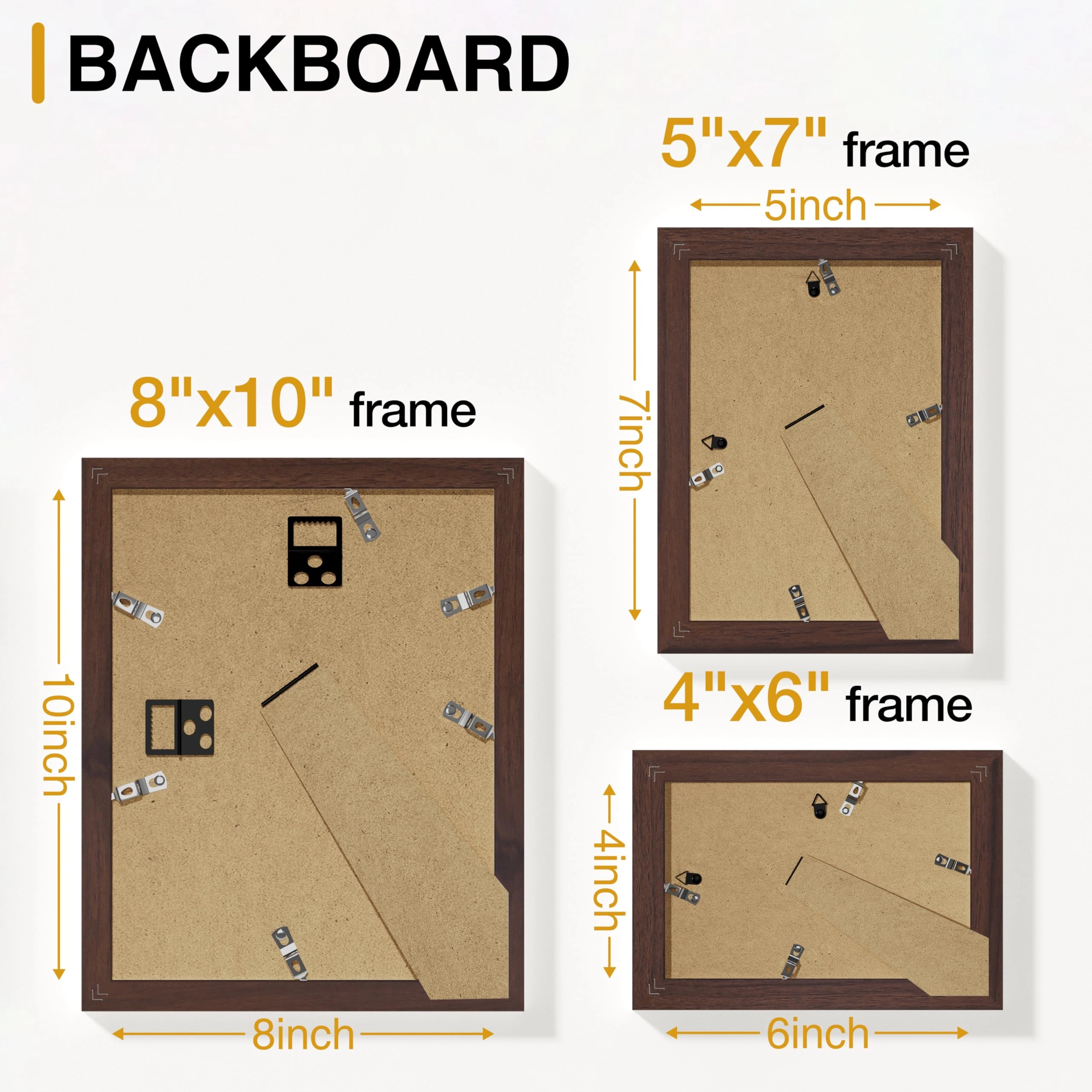 Picture Frames Set - 10 Pack Rustic Grey