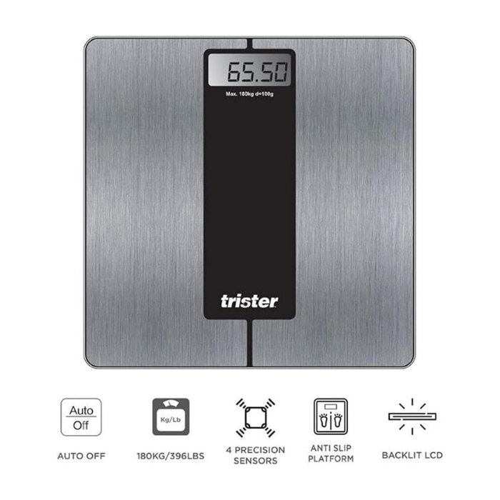 Electronic Bathroom Scale - 180KG safety glass platform