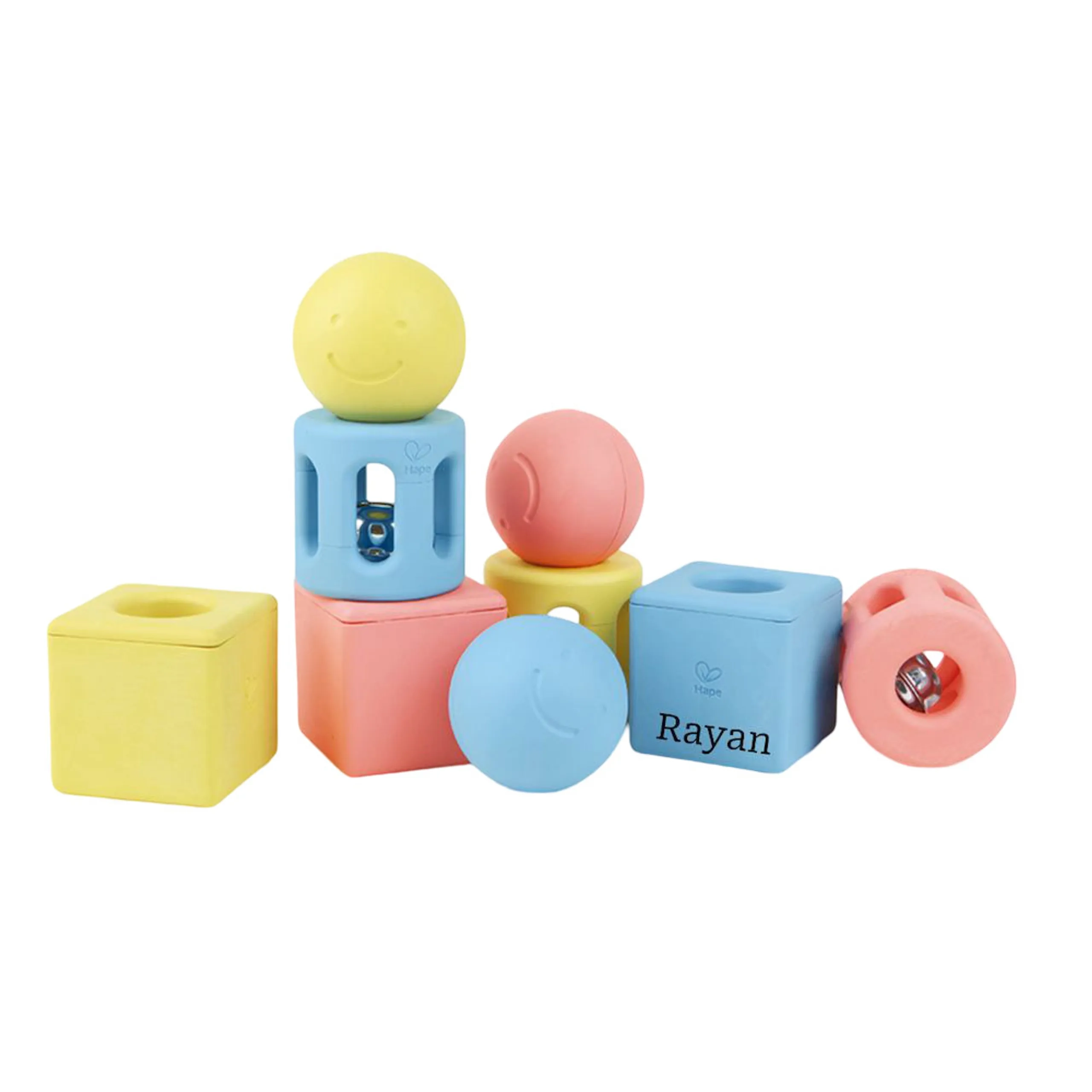 Hape Geometric Rattle - 0 months rice-based materials 3 piece(s)