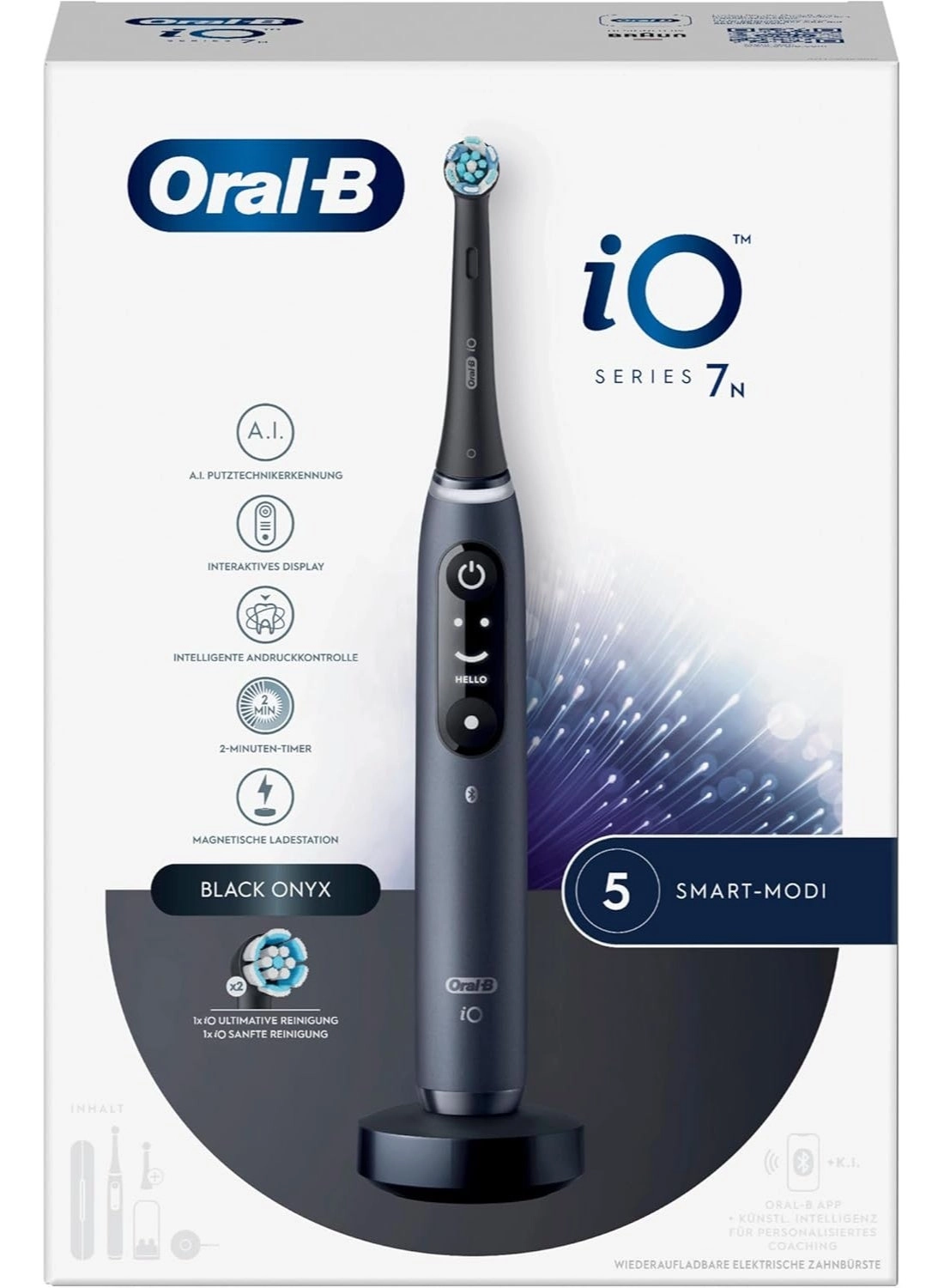 iO Deep Clean + Protect - Rechargeable Black + iO Series 7 + Replacement Brush Heads - 2 + Charging Travel Case