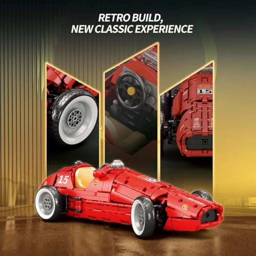 Classic Racing Car - 1:8 Clamping Building Blocks Kit