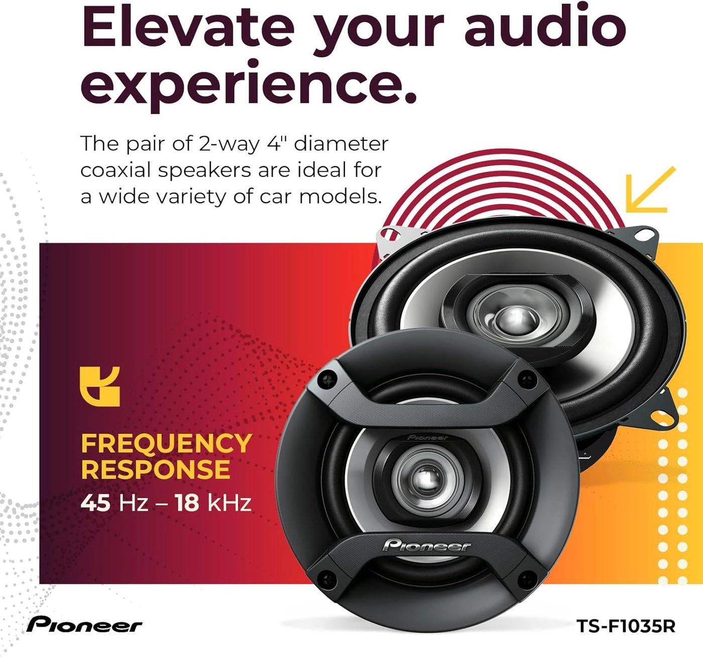 TS-F1035R - 4" 2-Way Coaxial