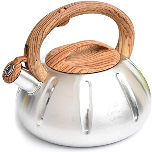 Whistling Tea Kettle - Wooden stainless steel 2.5L