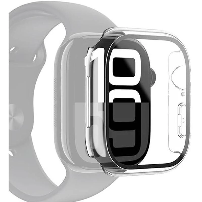 AMAZINGthing Smartwatch Fit Case for Apple Watch Series 10 46mm - Glass Transparent