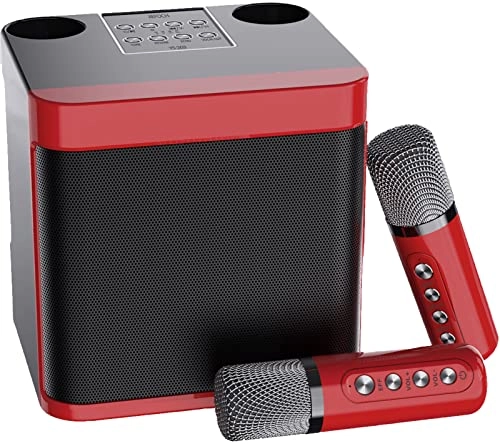 JIEFOCH Mini Karaoke Machine - 2 Wireless Microphones