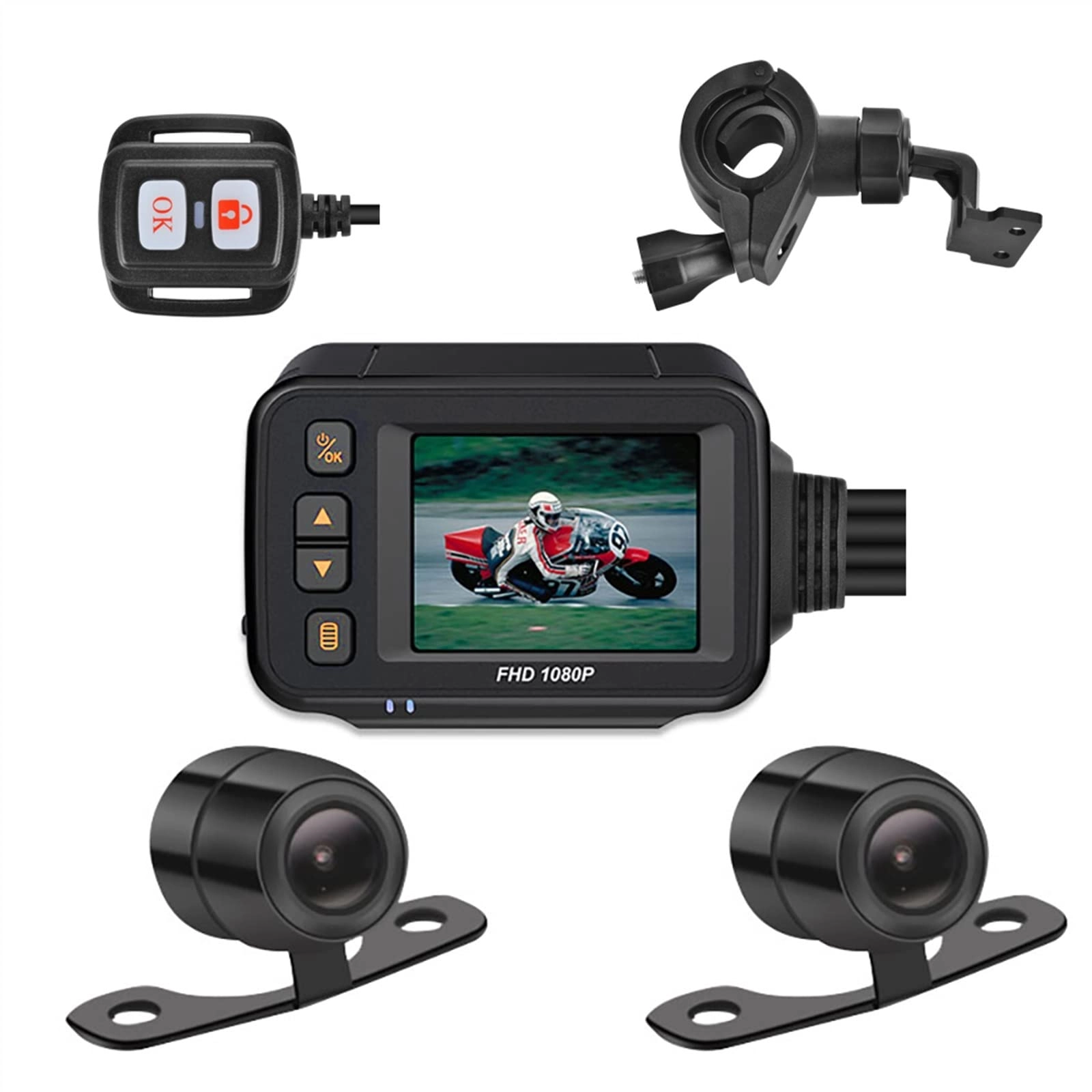 YDEDKY Motorcycle DVR - 1080P 480P