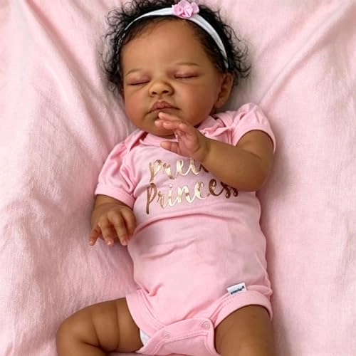 Reborn Baby Doll - 20 inches Vinyl Black Ages 3+