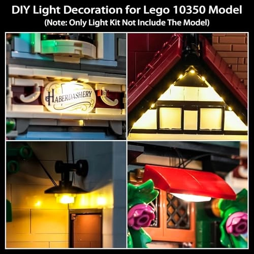 Lighting Kit for LEGO Tudor Corner 10350 - Plastic