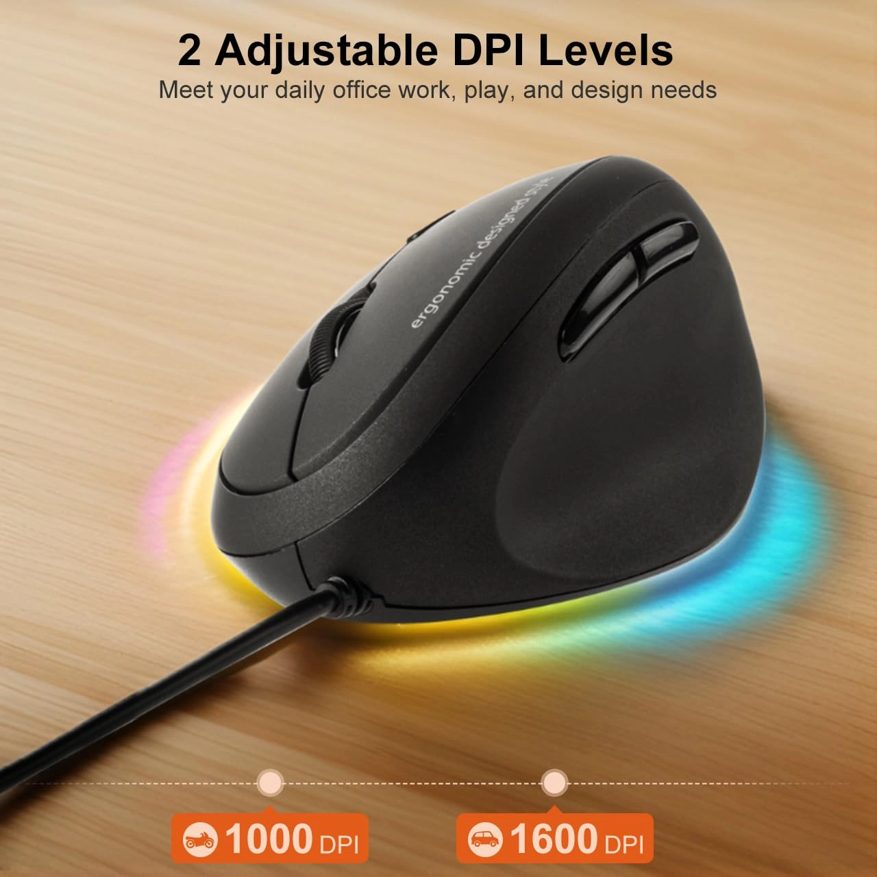 Ergonomic Mouse - Wired
