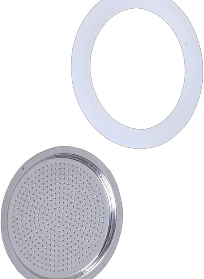 Silicone Gasket And Stainless Steel Filter - For Espresso Machine Hand Wash