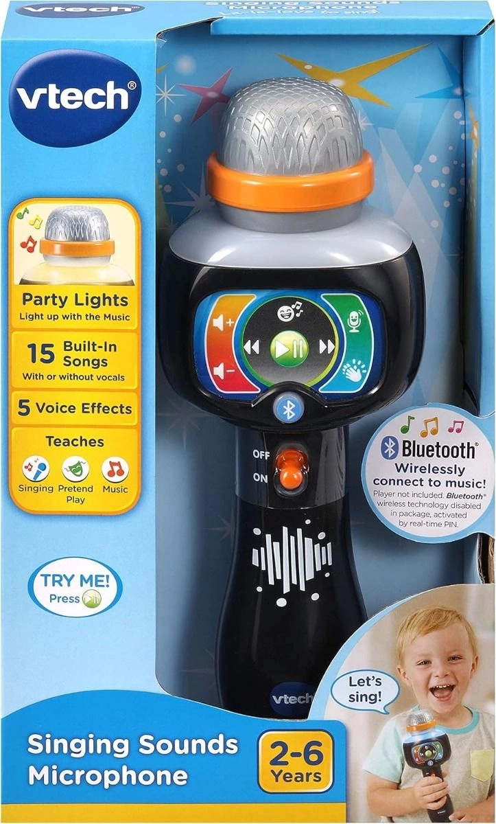 Singing Sounds Microphone - 15 Built-in Sing-Along Songs Suitable for 2 to 6 years