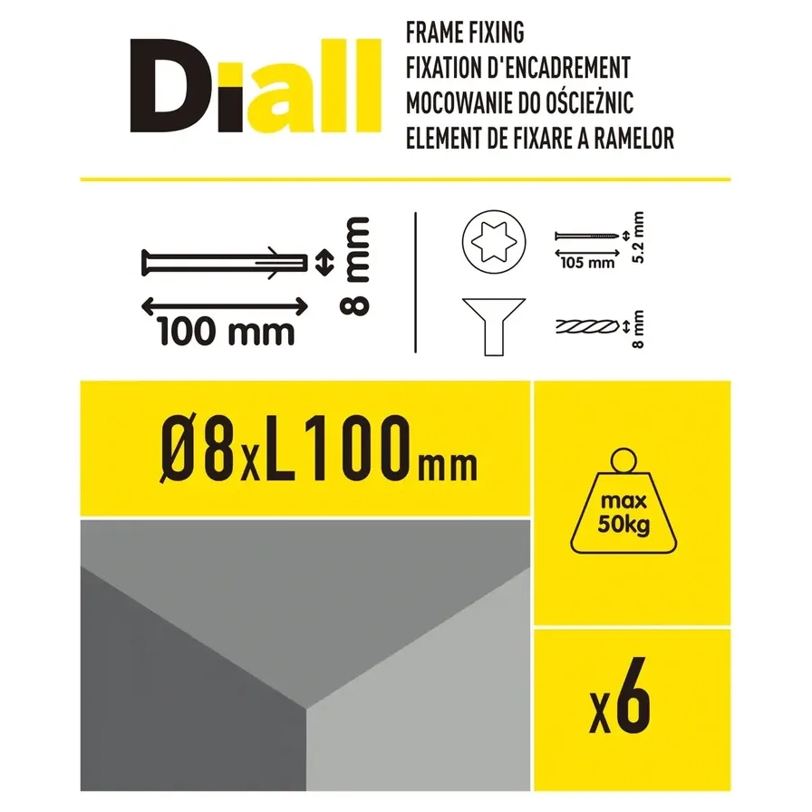 TX Countersunk Frame Fixing - 100 mm 5.2 mm