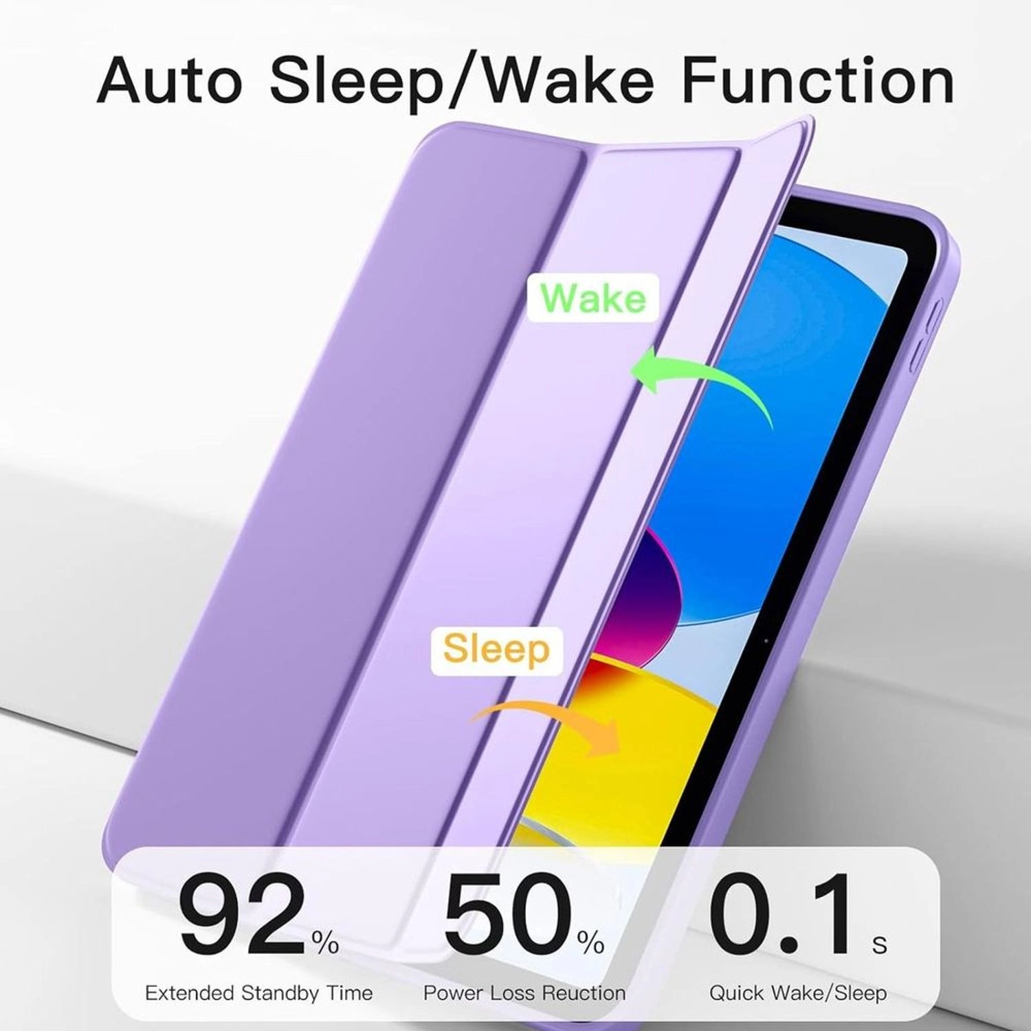 Trifold Stand Case with Pencil Holder for iPad 10.9-inch (10th Gen)